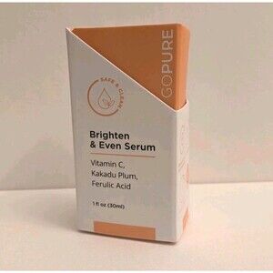 NIB Go Pure Brighten & Even Serum Vitamin C Kakadu Plum Ferlic Acid